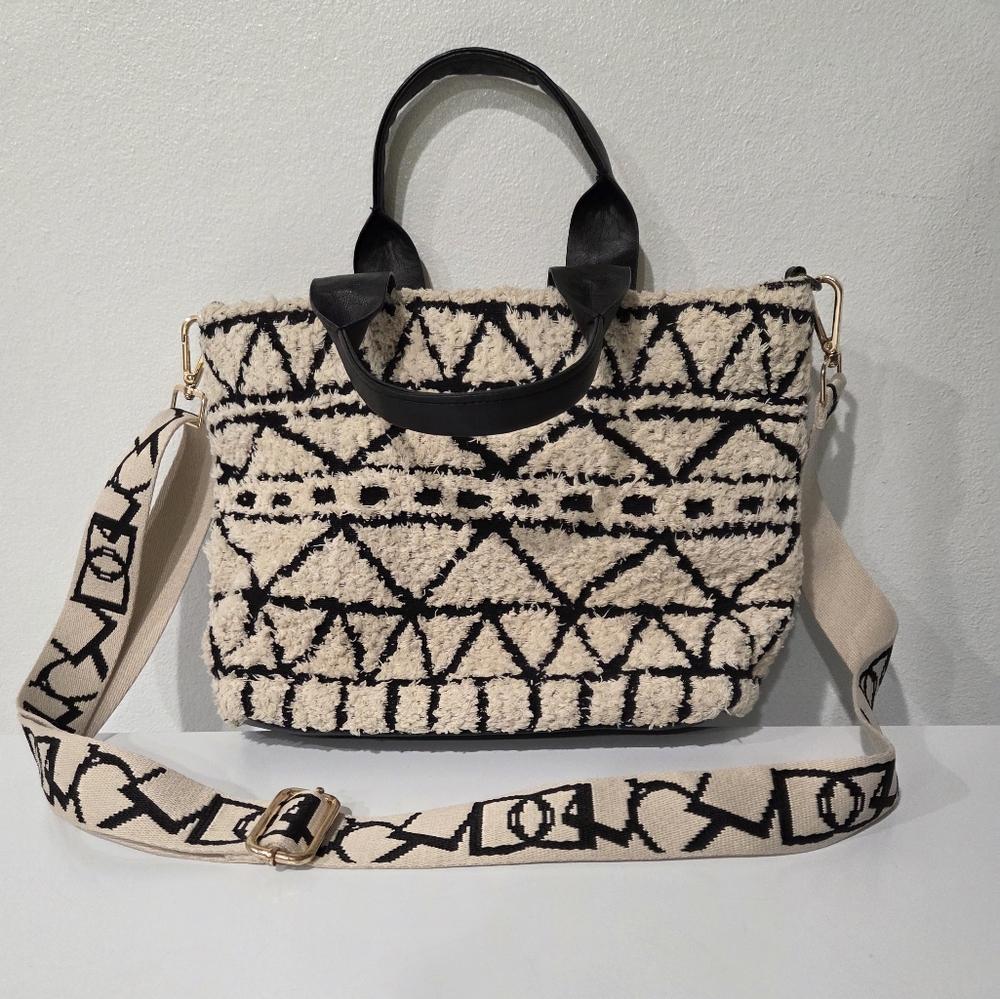 Universal Thread Tote Handbag Ivory/Black